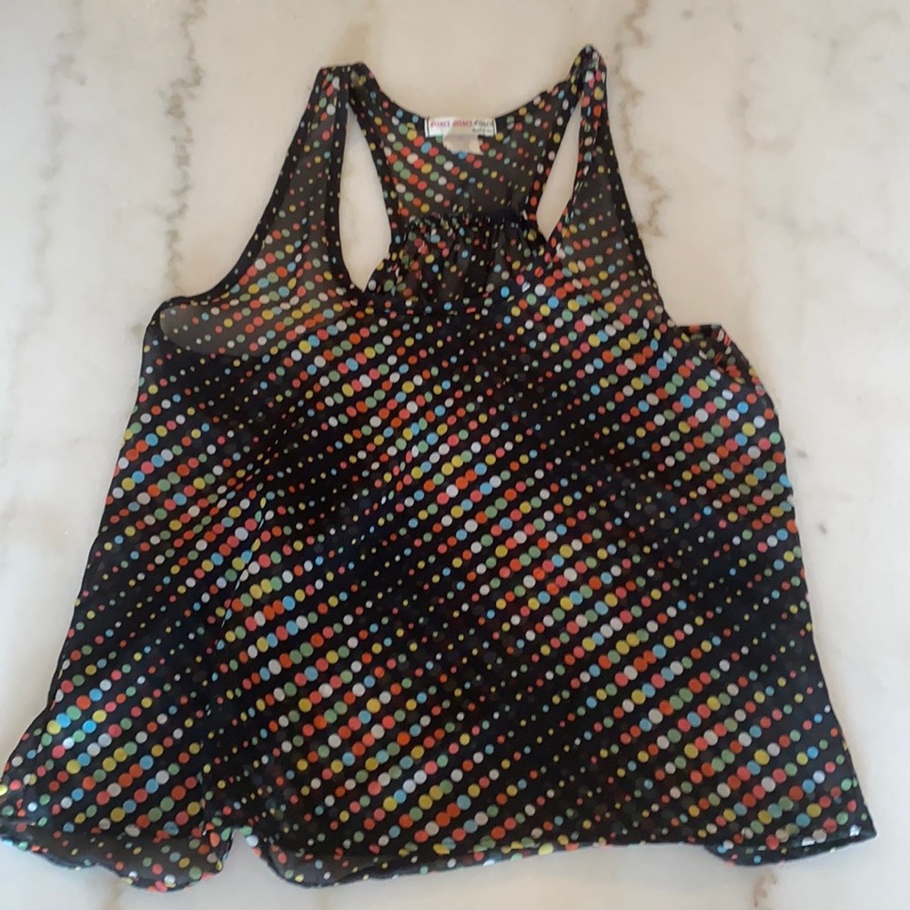 Cute sheer tank. M, but runs Small